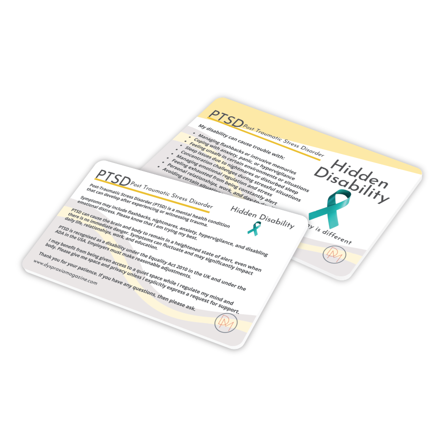 Post-Traumatic Stress Disorder (PTSD) Awareness Card