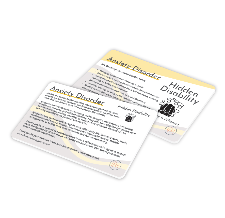 Anxiety Disorder Awareness Card