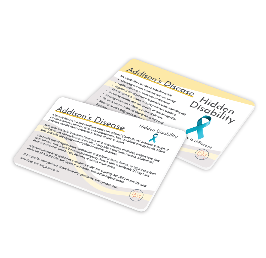 Addison's Disease Awareness Card
