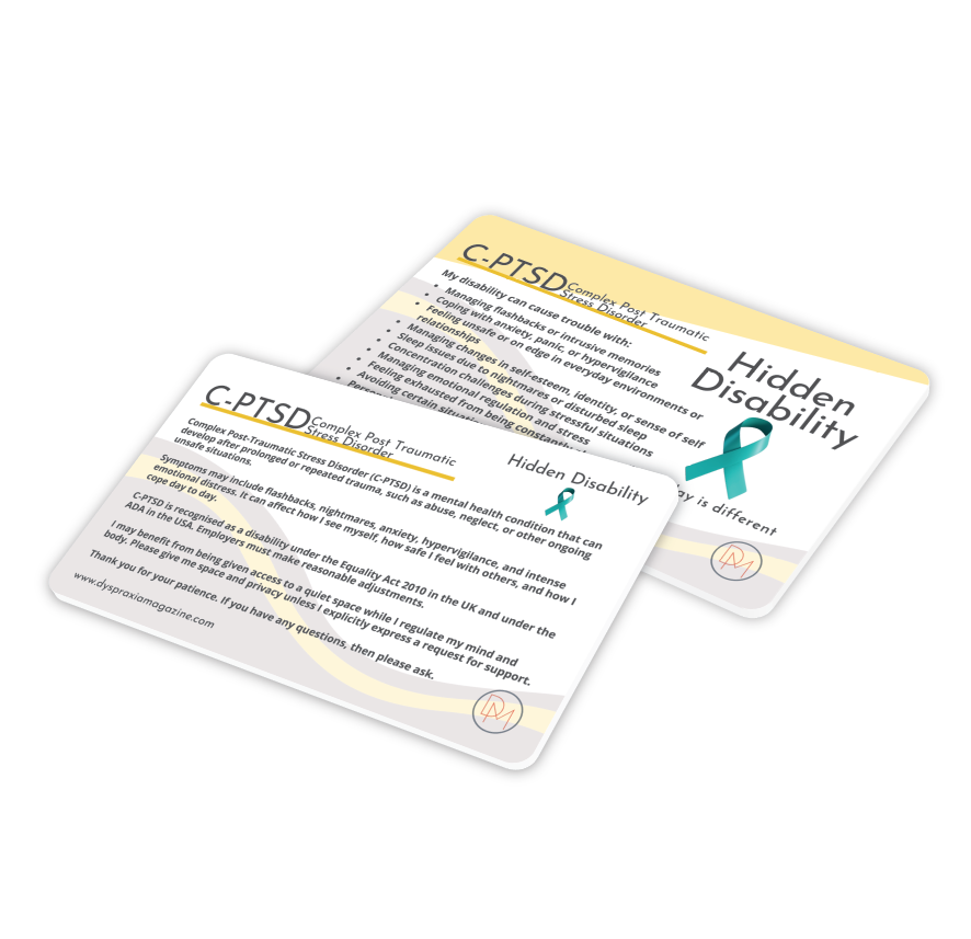 Complex Post-Traumatic Stress Disorder C-PTSD Awareness Card