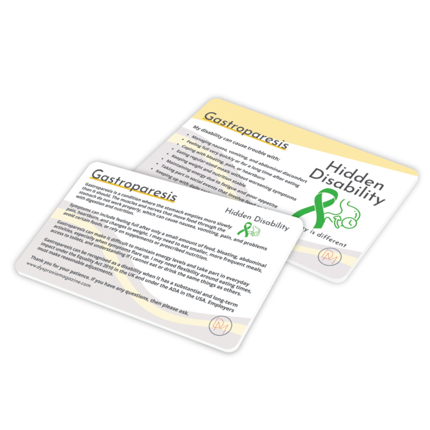 Gastroparesis Awareness Card