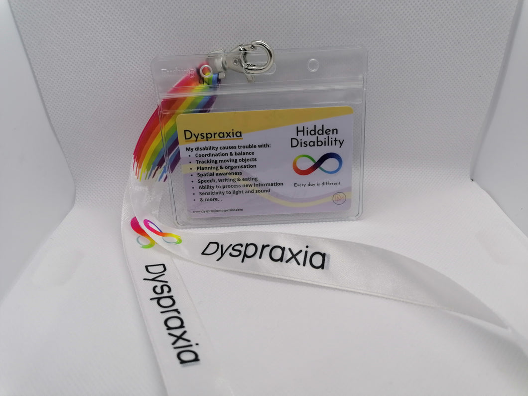 Dyspraxia Awareness Card & Lanyard