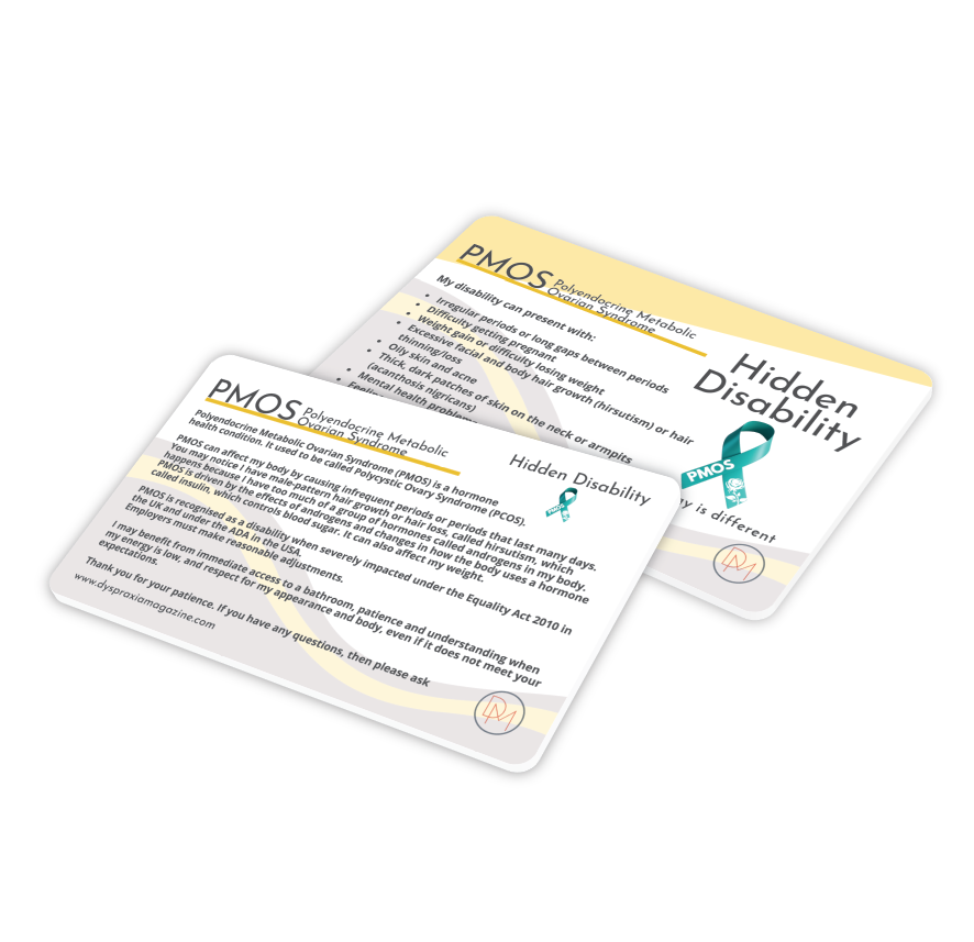 Polyendocrine Metabolic Ovarian Syndrome (PMOS) Awareness Card