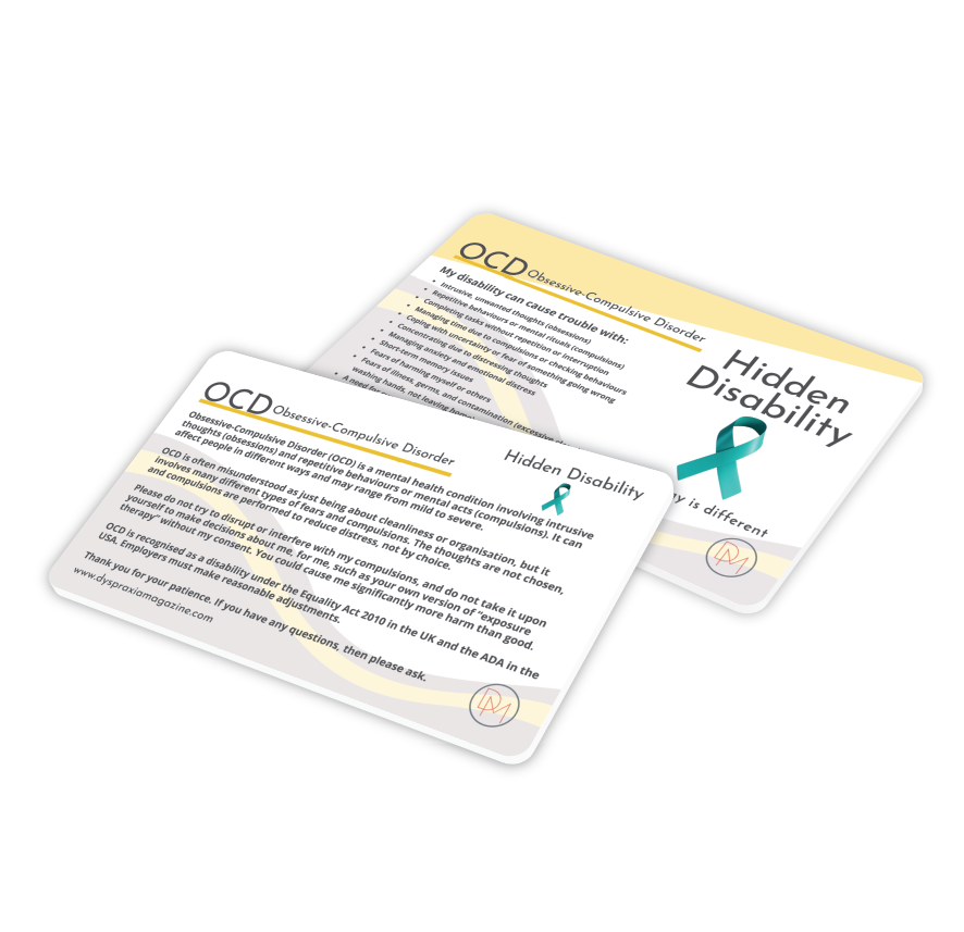 Obsessive-Compulsive Disorder (OCD) Awareness Card