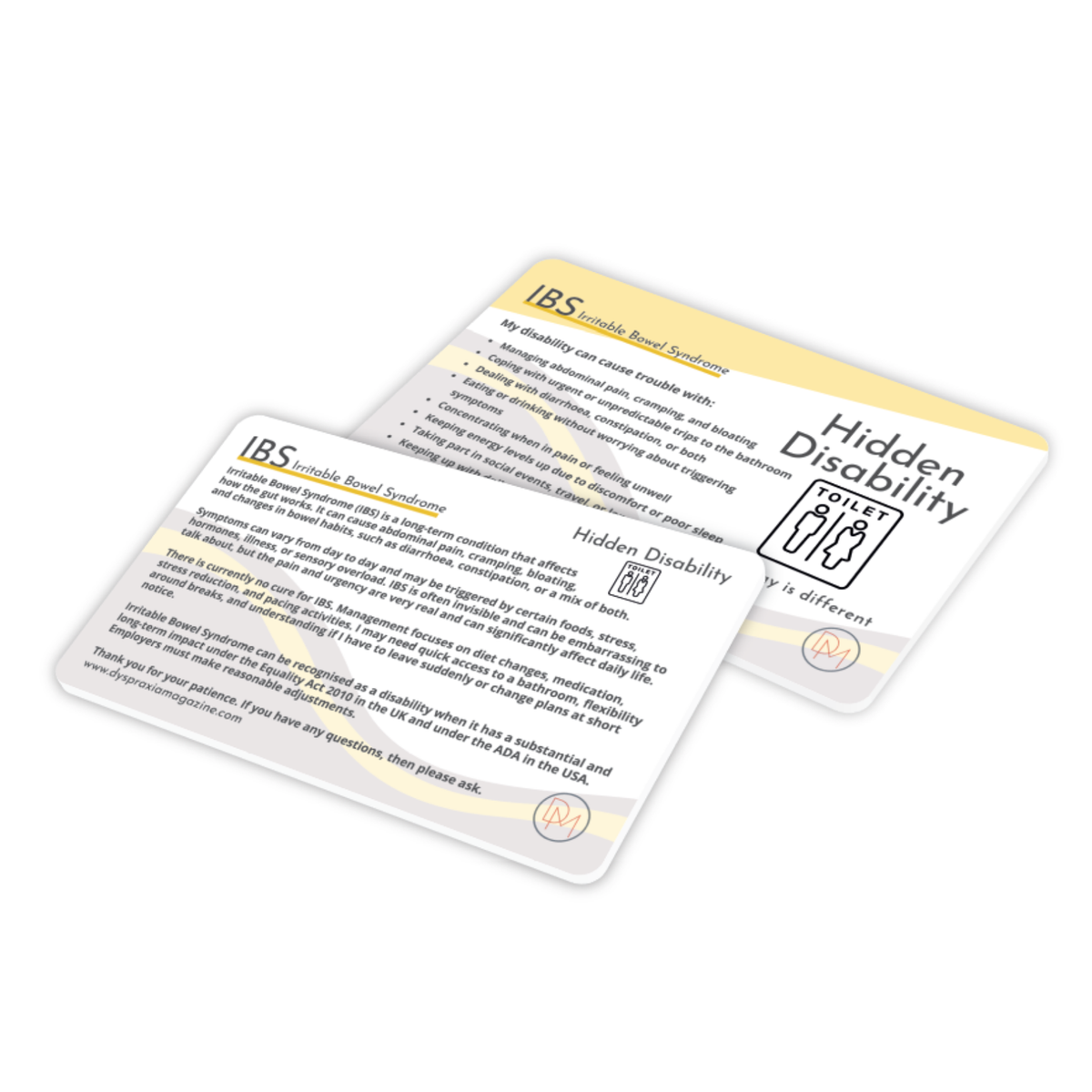 Irritable Bowel Syndrome (IBS) Awareness Card