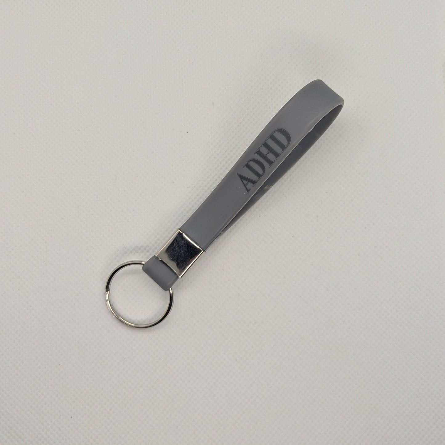Grey Awareness Wrist Strap Keyring | FAINT RISK | Tourette's | ADHD | Dyspraxia | Autism | Dyslexia