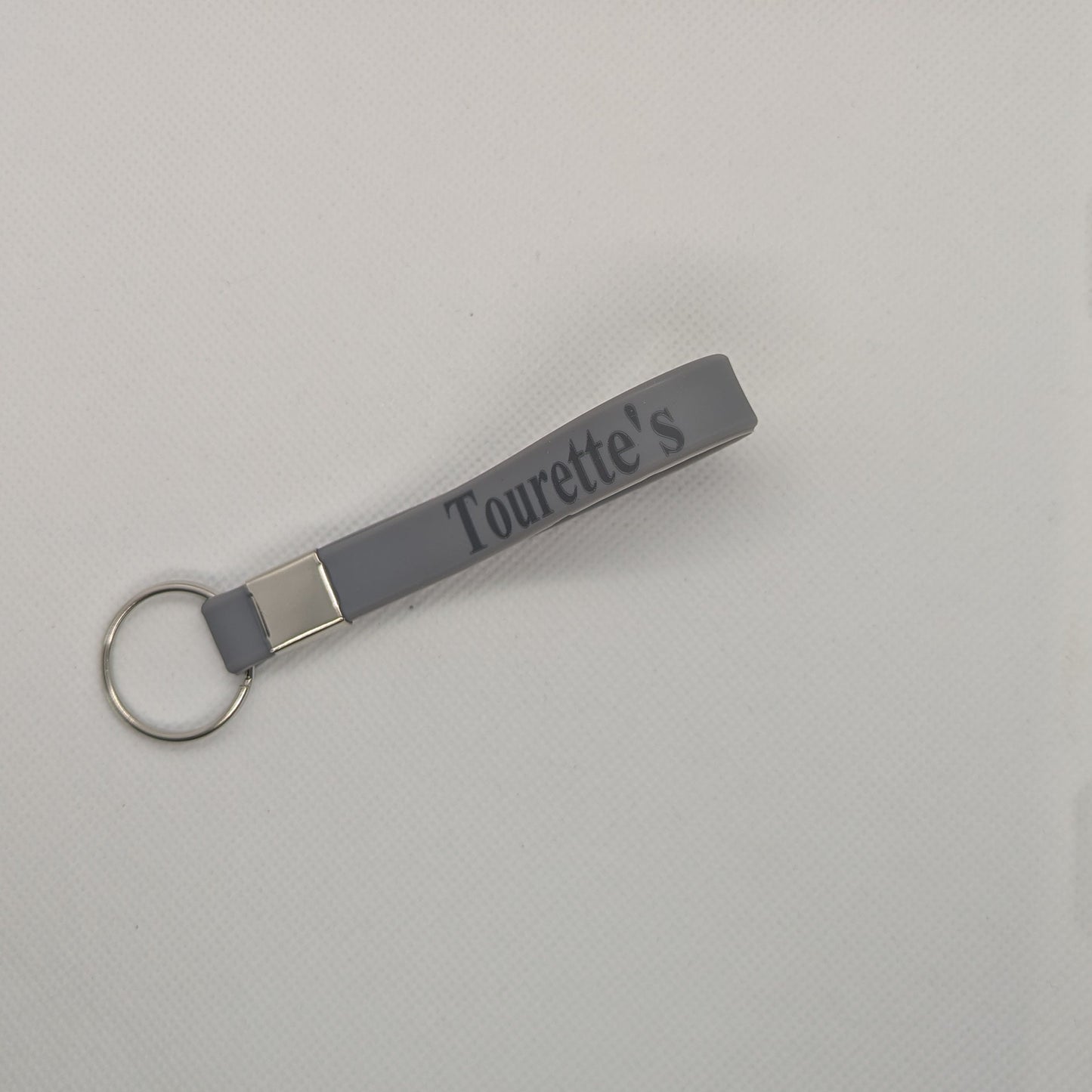 Grey Awareness Wrist Strap Keyring | FAINT RISK | Tourette's | ADHD | Dyspraxia | Autism | Dyslexia
