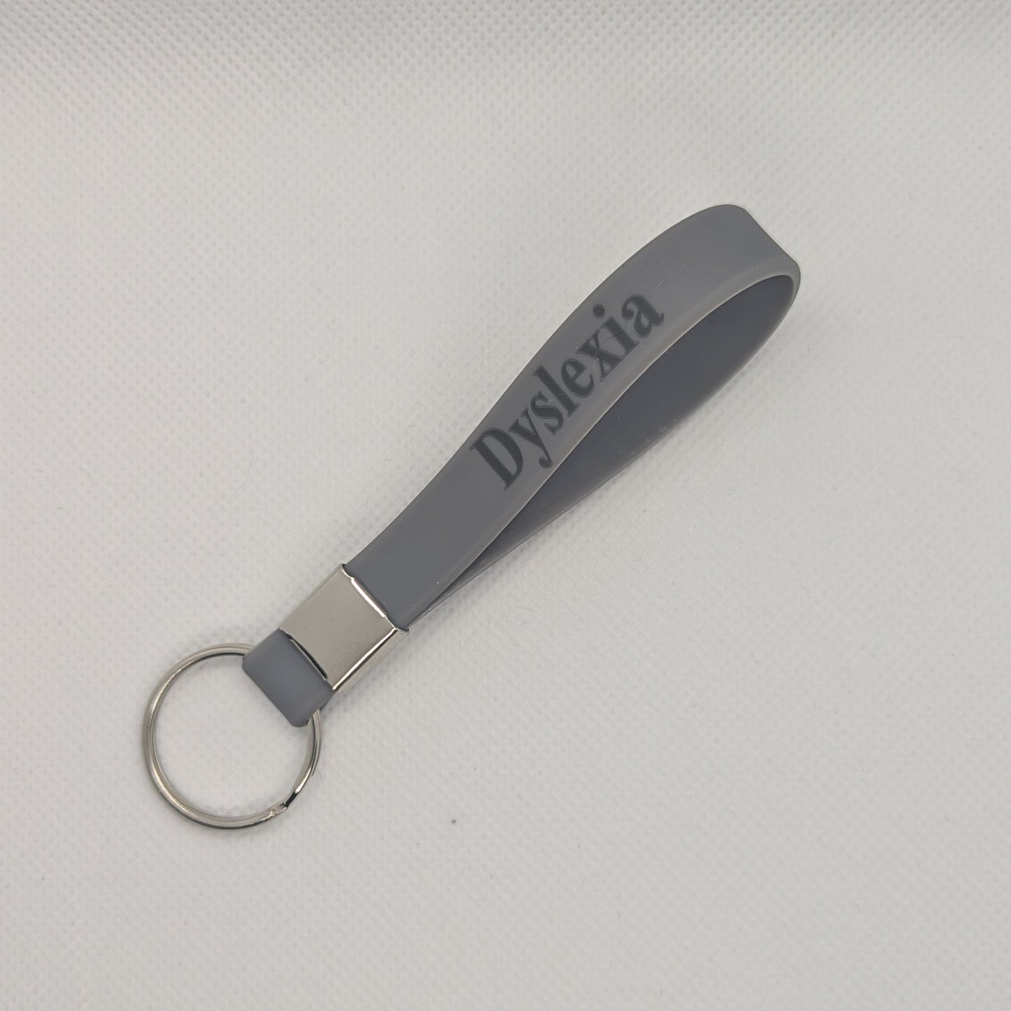 Grey Awareness Wrist Strap Keyring | FAINT RISK | Tourette's | ADHD | Dyspraxia | Autism | Dyslexia