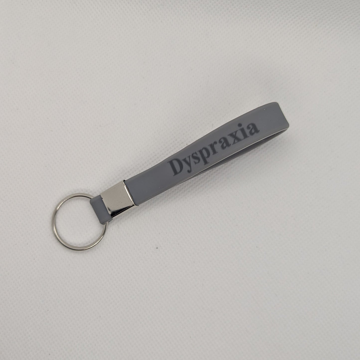 Grey Awareness Wrist Strap Keyring | FAINT RISK | Tourette's | ADHD | Dyspraxia | Autism | Dyslexia