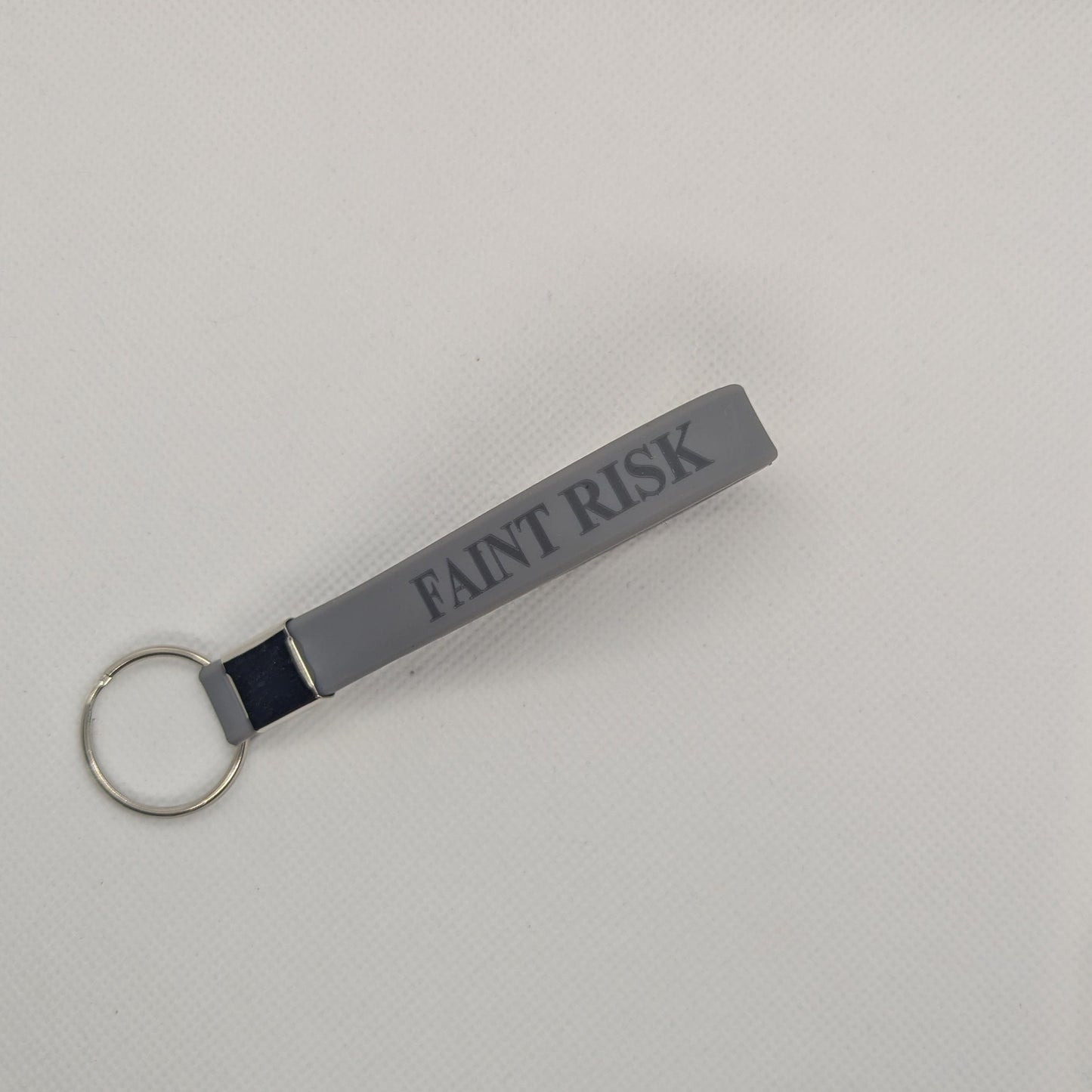 Grey Awareness Wrist Strap Keyring | FAINT RISK | Tourette's | ADHD | Dyspraxia | Autism | Dyslexia