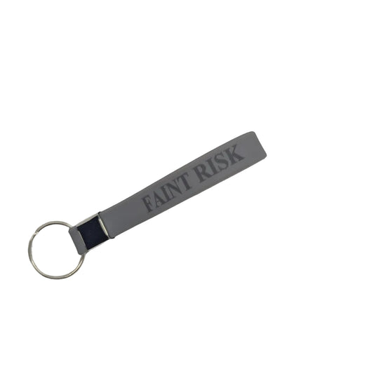 Grey Awareness Wrist Strap Keyring | FAINT RISK | Tourette's | ADHD | Dyspraxia | Autism | Dyslexia