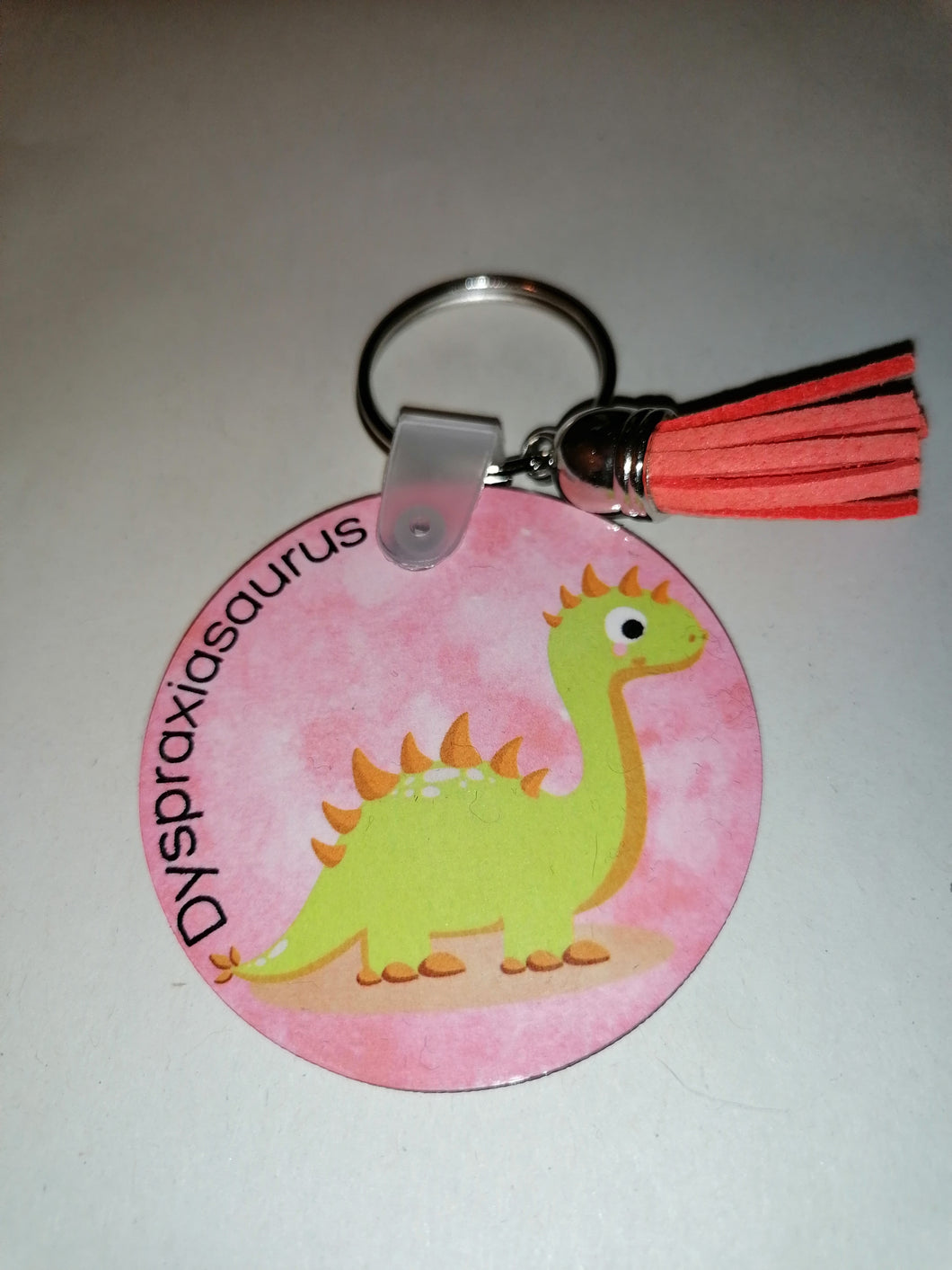 Pink Dyspraxiasaurus Keyring